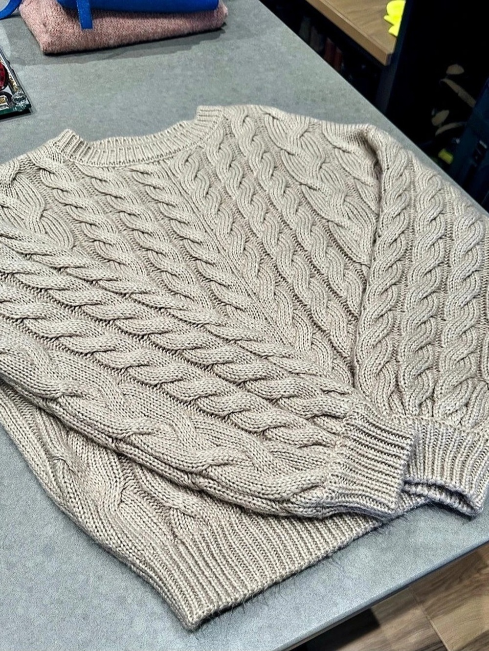 PrettyGarden Women's Chunky Cable Knit Crewneck Pullover Sweater Cable Knit